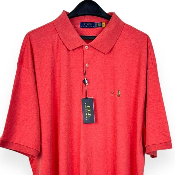 NEW Polo Ralph‎ Lauren Men's 3XB Big Cotton Short Sleeve Pink Heather $125